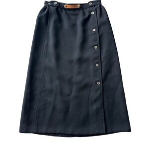 Courēges vintage Black Button-Down Skirt size 00 70s- early 80s era